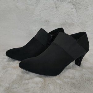 London Fog Women's Bobbie Heel Ankle Booties Black Size 7.5M US